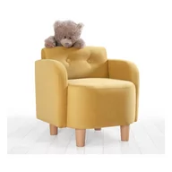 Fotele i pufy dla dzieci - Żółty fotel dziecięcy Volie – Balcab Home - miniaturka - grafika 1