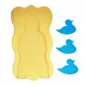 Inne akcesoria do pielęgnacji dzieci - Czas Bobasa Materacyk Do Kąpieli Gąbka Mata Do Wanny + 3 Gąbki Żółty - miniaturka - grafika 1