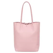 Torebki damskie - Torba Skórzana Vera Pelle Corda Różowa - miniaturka - grafika 1