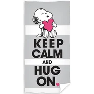 Okrycia kąpielowe dla dzieci - Ręcznik kąpielowy Snoopy Keep Calm, 70 x 140 cm - miniaturka - grafika 1