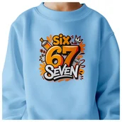 Bluzy dla dziewczynek - BLUZA DZIECIĘCA 67 SIX SEVEN VIRAL DLA CHŁOPCA DZIEWCZYNKI 110-116 - miniaturka - grafika 1