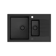 Zlewozmywaki - Quadron HCQP57850BLM_PC Peter 156 pure carbon (czarny mat) - miniaturka - grafika 1