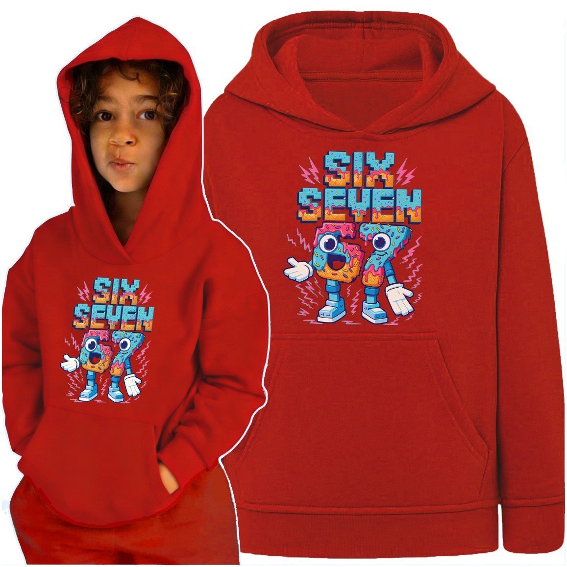 BLUZA DZIECIĘCA 67 PREZENT SIX SEVEN SIKS SEWEN WZORY DLA DZIECKA 3-4 MEM