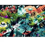 Puzzle - Heye Puzzle 1000 elementów. Filmy Tima Burtona - miniaturka - grafika 1