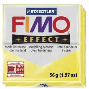 FIMO EFFECT MASA PLASTYCZNA 57G ŻÓŁTY TRANS NR 104 - Masy plastyczne - miniaturka - grafika 1