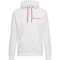 Bluzy męskie - Champion Męska bluza z kapturem Legacy Neon Spray Powerblend Terry Graphic Full Zip, biały, XXL - miniaturka - grafika 1