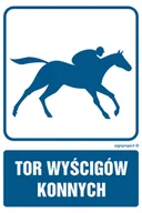 Systemy ekspozycyjne i znaki informacyjne - RD004 TOR WYŚCIGÓW KONNYCH, PN - PŁYTA PCV 1MM; (350X525MM) - miniaturka - grafika 1