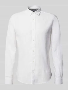 Koszula lniana o kroju slim fit z kołnierzykiem typu kent model ‘CAIDEN’ - Koszule męskie - miniaturka - grafika 1