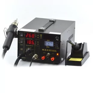 Stacja lutownicza 3w1 hotair grotowa + zasilacz 15V/1A WEP 853DA - Lutownice - miniaturka - grafika 1