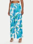 Spodnie damskie - Vero Moda Spodnie materiałowe Ea 10326475 Niebieski Regular Fit - miniaturka - grafika 1