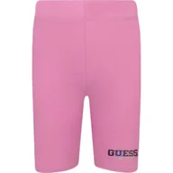 Spodnie i spodenki dla dziewczynek - Guess Szorty | Slim Fit - miniaturka - grafika 1