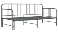 Łóżka - Szare rozkładane metalowe łózko 90x200 cm F4-Z35 - miniaturka - grafika 1
