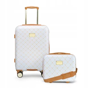 PUCCINI Zestaw Komplet WALIZEK Podróżnych Kabinowa + Kuferek ABS Twarde 2w1 - Walizki - miniaturka - grafika 1