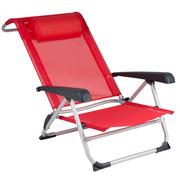 Meble turystyczne - Van Assendelft Hollander Bogaert Red Mountain Krzesło plażowe, aluminium, czerwone, 1204793 - miniaturka - grafika 1