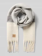 Apaszki i szaliki damskie - Szal z frędzlami i detalem z logo model ‘Allanis’ - miniaturka - grafika 1