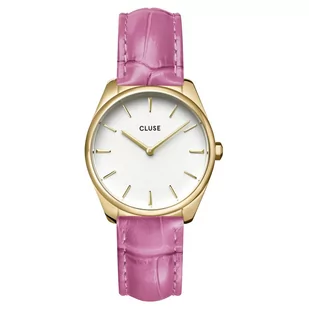 Zegarek Cluse Zegarek CW11213 Croco Pink/Gold - - Zegarki damskie - miniaturka - grafika 2