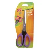 Przybory szkolne - Nożyczki szkolne z miękkimi rączkami 15cm fioletowe - miniaturka - grafika 1