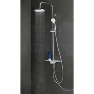 Panele prysznicowe - SCHÜTTE Zestaw prysznicowy AQUASTAR z półką, biało-chromowy - miniaturka - grafika 1