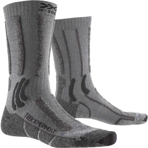 X-Socks skarpety dla dorosłych Trek X Merino Light Socks skarpety trekkingowe męskie damskie pończochy szaro-melanż/szary melanż, 42/44