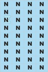Onnline Tablica oznacznikowa samoprzylepna PRZEWÓD"O" NEUTRALNY. NOZ N Sztuka=arkusz, na 1 arkuszu znajduje się 36 naklejek. - Tablice BHP - miniaturka - grafika 1