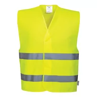 Odzież robocza - Portwest portwest unisex Hi-VIS Safety kamizelka z 2 wstążek -  L/XL żółty - miniaturka - grafika 1