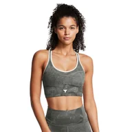 Bielizna sportowa damska - Biustonosz treningowy Under Armour Project Rock LG LL Infty Bra Pt - szary - UNDER ARMOUR - miniaturka - grafika 1