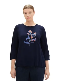 TOM TAILOR Damska koszulka plus size, 10668 - Sky Captain Blue, 48 - Koszulki i topy damskie - miniaturka - grafika 1