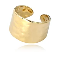 Pierścionki - Pierścionek stal chirurgiczna platerowana złotem regulowany PST948 - miniaturka - grafika 1