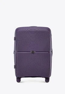 Średnia walizka z polipropylenu w okręgi fioletowa - Walizki Średnia walizka z polipropylenu w okręgi fioletowa - Walizki - miniaturka - grafika 1