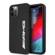 Etui i futerały do telefonów - Etui AMG do iPhone 12 Pro Max 6,7" czarny/black hardcase Silicone Big Logo - miniaturka - grafika 1