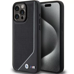 BMW BMHMP15S23PUCPK iPhone 15 / 14 / 13 6.1" czarny/black hardcase Perforated Twisted Line MagSafe - Etui i futerały do telefonów - miniaturka - grafika 3