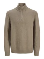 Swetry męskie - Jack & Jones Sweter Point 12287316 Beżowy Relaxed Fit - miniaturka - grafika 1