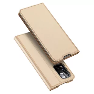 Dux Ducis Skin Pro kabura etui pokrowiec z klapką Xiaomi POCO X4 NFC złoty - Etui i futerały do telefonów - miniaturka - grafika 1