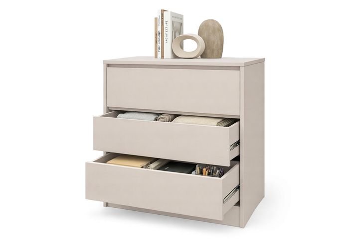 Komoda 3 Szuflady Kaszmir 70,2x43x75,2 cm Nowoczesna Szafka Słupek Pojemna
