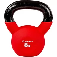 Kettlebell - MOVIT Hantle Kettlebell neoprenowe czerwone - 8 kg - miniaturka - grafika 1