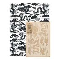Szablony malarskie - szablon malarski wielokrotny powtarzalny DRAGONS CHINOISERIE - miniaturka - grafika 1