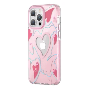 Kingxbar Heart Star Series etui iPhone 14 Pro Max pokrowiec obudowa na tył plecki pink heart - Etui i futerały do telefonów - miniaturka - grafika 1