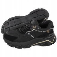 Sneakersy damskie - Buty Damskie Sportowe Sneakersy Guess Micola Black FL7MIC Czarne - miniaturka - grafika 1