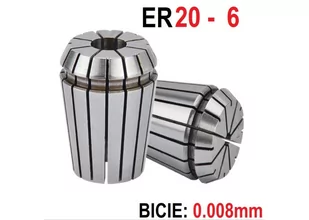 Tulejka zaciskowa ER20 FI 6mm Bicie 0,008mm CNC Professional - Tuleje - miniaturka - grafika 1