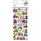 Zabawki kreatywne - Naklejki wypukłe pojazdy mix 19szt - miniaturka - grafika 1