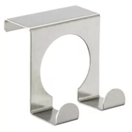 Pozostałe akcesoria kuchenne - Wenko 8411100 hak kuchennych i podwójne drzwi, stal nierdzewna, 5 x 5 x 5 cm, Matt 8411100 - miniaturka - grafika 1