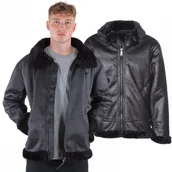 Odzież taktyczna i umundurowanie - Alpha Industries Kurtka B3 FL 143106 515 - Czarna - miniaturka - grafika 1