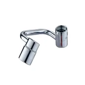 Baterie umywalkowe - Leziter Elastyczna obrotowa przedłużka kranu chrom - miniaturka - grafika 1