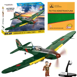 Cobi 5740 Japoński Samolot Kawasaki Ki-61-I Hien Tony 324 El. - Klocki - miniaturka - grafika 1