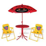 Zestawy mebli dla dzieci - Meble dziecięce Biedronka Zestaw 2 krzesła Stół Parasol - miniaturka - grafika 1