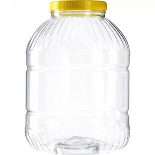 Słoik plastikowy z zakrętką 8L żółty - Pojemniki kuchenne - miniaturka - grafika 1