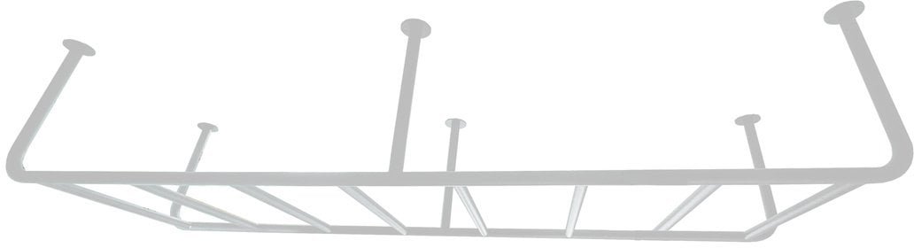 MAŁPISZON Drabinka gimnastyczna sufitowa Slim metalowa biała 200x40 cm do ćwiczeń