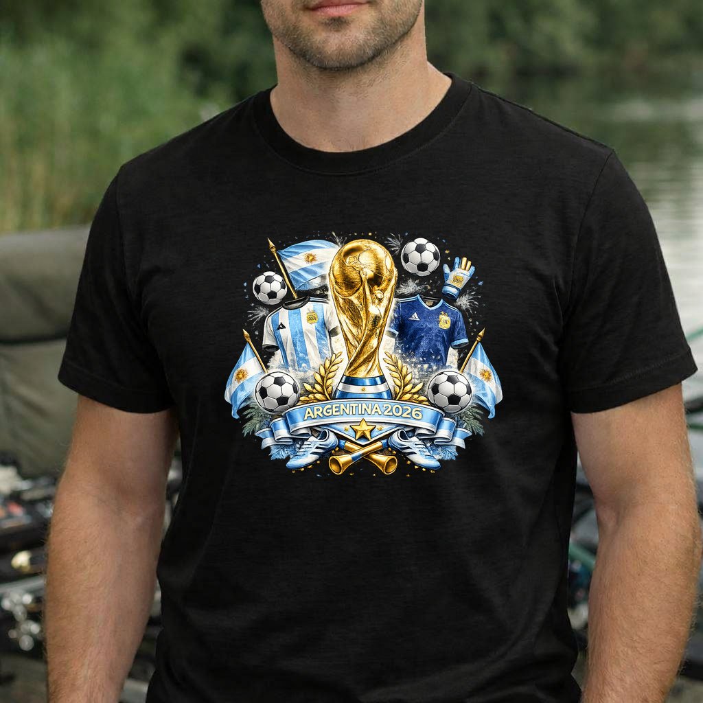 Koszulka WORLD CUP 2026 ARGENTYNA kolor czarny rozmiar S