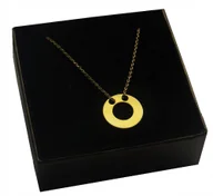 Naszyjniki - Naszyjnik kółko CELEBRYTKA srebro 925 pozłacane - miniaturka - grafika 1
