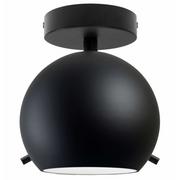 Lampy sufitowe - Sotto Luce Natynkowa LAMPA sufitowa MYOO ELEMENTARY CP 1/C/BLACK MATTE/OPAL szklana OPRAWA plafon kula ball czarna MYOO ELEMENT CP 1/C/BL MAT/OP - miniaturka - grafika 1